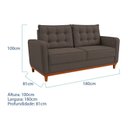 Ver imagem 3 de Kit Sofá 2 Lugares e 2 Poltronas Luxo Moderno Sala de Estar Samuel
