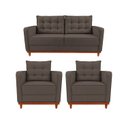 Ver imagem 2 de Kit Sofá 2 Lugares e 2 Poltronas Luxo Moderno Sala de Estar Samuel