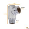 Adaptador Junção Y Para Maquina De Lavar E Louças 1/2 Metal - 3