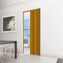 Ver imagem 1 de Porta Sanfonada de PVC 210cm x 84cm Plastporta Bcf Marrom/Cerejeira