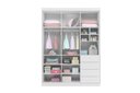 Ver imagem 2 de Roupeiro Diamante 3 Portas e 4 Gavetas Branco - Fbaby