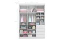 Ver imagem 3 de Roupeiro Diamante 3 Portas e 4 Gavetas Branco - Fbaby
