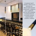 Ver imagem 2 de 3 Pendente Cilíndrico Preto Detalhe Dourado Led 3000K Bancada Lup71