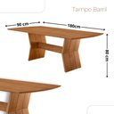 Ver imagem 6 de Sala de Jantar Mesa Portugal 180cm Tampo Laminado Barril e 6 Cadeiras Nala Moderna Mobília