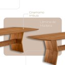 Ver imagem 3 de Sala de Jantar Mesa Portugal 180cm Tampo Laminado Barril e 6 Cadeiras Nala Moderna Mobília