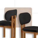 Ver imagem 4 de Sala de Jantar Mesa Portugal 180cm Tampo Laminado Barril e 6 Cadeiras Nala Moderna Mobília