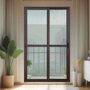 Ver imagem 2 de Porta Correr 2F.Móv.210 x 120 Elite c/Fechad.Tetra V.Liso Marrom Corten Brimak