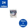 Kit 24 Rolos Fita Adesiva Crepe Curativo 19X50Mts Branca - 2
