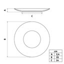 Ver imagem 3 de Jogo 12 Pratos Raso Porcelana Branco Liso 25cm para Jantar Tramontina Leonora
