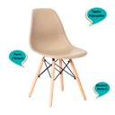 Ver imagem 6 de Cadeira Charles Eames Eiffel Nude Polipropileno Cozinha Sala de Estar Jantar Mesa Jantar