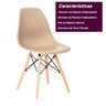 Cadeira Charles Eames Eiffel Nude Polipropileno Cozinha Sala de Estar Jantar Mesa Jantar - 7