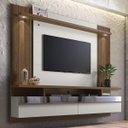 Ver imagem 1 de Painel para TV até 65 Polegadas com LED 3 Nichos 2 Portas e Espelho São Luís 2.2 Linea Brasil