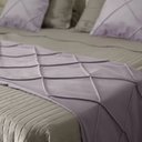 Ver imagem 3 de Peseira Drapeada Veludo Luxo 2,15x0,50m Dupla Face cama casal Rosa Quartzo
