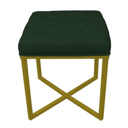 Puff Londres com Suporte Dourado - Verde - 1