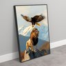 Quadro Decorativo Águia e o Leão na Montanha Sala Quarto Casa Escritório - 2