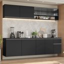 Ver imagem 1 de Armário de Cozinha Completa 260 cm Suspenso Preto Nice Madesa 05