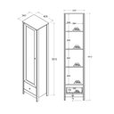 Ver imagem 4 de Cristaleira + Aparador Buffet Ditália E-962-r-626 Cor:branco