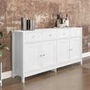 Ver imagem 3 de Cristaleira + Aparador Buffet Ditália E-962-r-626 Cor:branco