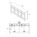 Ver imagem 5 de Cristaleira + Aparador Buffet Ditália E-962-r-626 Cor:branco