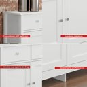 Ver mais imagens de Cristaleira + Aparador Buffet Ditália E-962-r-626 Cor:branco