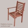 Conjunto Mesa Redonda 4 Cadeiras Empilháveis e 2 Espreguiçadeiras Madeira Maciça - 7