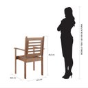 Ver imagem 5 de Conjunto Mesa Redonda 4 Cadeiras Empilháveis e 2 Espreguiçadeiras Madeira Maciça Marrom