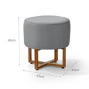 Ver imagem 2 de Puff Banqueta Base Ferro Moderno Tecido Veludo Pequim