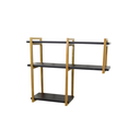 Ver imagem 1 de nicho INVERTIDO metalon 80X20 PRETO/DOURADO  METALICO 04