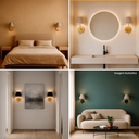 Ver imagem 2 de Arandela Luminária de Parede Clássica com Interruptor e Cúpula Ref 16 Decoração Casa Sala Quarto