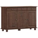 Ver imagem 1 de Aparador Buffet para Sala de Jantar 3 Portas 3 Gavetas Rústico Lazuli F06 Café - Lyam Decor