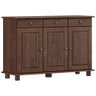 Aparador Buffet para Sala de Jantar 3 Portas 3 Gavetas Rústico Lazuli F06 Café - Lyam Decor - 1