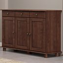 Ver imagem 2 de Aparador Buffet para Sala de Jantar 3 Portas 3 Gavetas Rústico Lazuli F06 Café - Lyam Decor