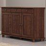 Aparador Buffet para Sala de Jantar 3 Portas 3 Gavetas Rústico Lazuli F06 Café - Lyam Decor - 2