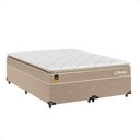 Ver imagem 1 de Cama Box Casal Bipartido + Colchão Life D33 Pillow Top 61x138x188cm - Bege - e-Shop Casa