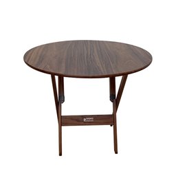 Mesa Dobrável de Madeira Redonda 90x90 Imbuia - Tarimatã - 2