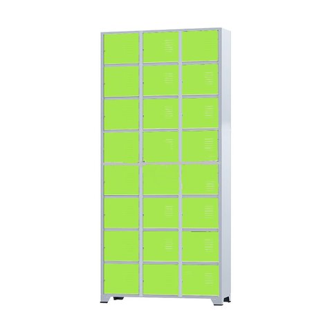 Armário Roupeiro De Aço 24 Portas Para Vestiário Academia Locker Verde