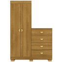 Ver imagem 5 de Cômoda para Quarto 2 Portas 4 Gavetas 120cm Tulsa V01 Nature - Lyam Decor