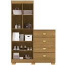 Ver imagem 6 de Cômoda para Quarto 2 Portas 4 Gavetas 120cm Tulsa V01 Nature - Lyam Decor