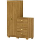 Ver imagem 2 de Cômoda para Quarto 2 Portas 4 Gavetas 120cm Tulsa V01 Nature - Lyam Decor