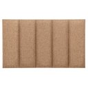 Ver imagem 2 de Cabeceira Solteiro Linho Marrom Placa Modulada Estofada Ripada Adesiva