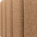 Ver imagem 4 de Cabeceira Solteiro Linho Marrom Placa Modulada Estofada Ripada Adesiva