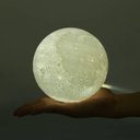 Ver imagem 4 de Luminária de Lua 3d com Base de Madeira Luminária Lua 3d com Base de Madeira Touch Usb Decorativa