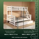 Ver imagem 3 de Cama Treliche Casal Solteiro Madeira Maciça Auxiliar Casal:Branco
