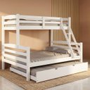 Ver imagem 1 de Cama Treliche Casal Solteiro Madeira Maciça Auxiliar Casal:Branco