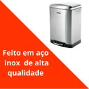 Ver imagem 5 de Lixeira com Pedal 12 Litros Inox Tampa Basculante Vonder