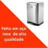 Lixeira com Pedal 12 Litros Inox Tampa Basculante Vonder - 5
