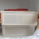 Ver imagem 5 de Kit 6 Cestos Organizadores Multiuso 4,2l Bege 26x12x13cm Flow Cestinho Retangular ou