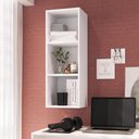 Ver imagem 2 de Nicho de Parede Vertical Branco Organizador Multiuso 90x33x26cm Funcionale Escritório
