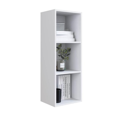 Nicho de Parede Vertical Branco Organizador Multiuso 90x33x26cm Funcionale Escritório
