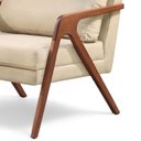 Ver imagem 2 de Poltrona Decorativa Mona Madeira Maciça Bege Veludo